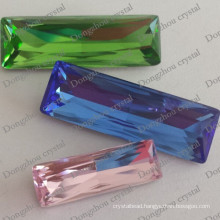 Factory Direct Sales K9 Point-Back Crystal Fancy Rectangle Stone (DZ-3013)